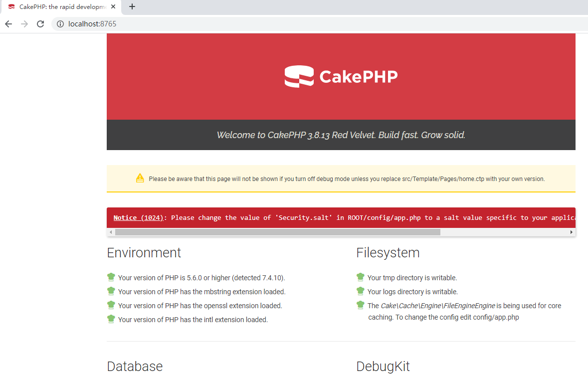 php main page